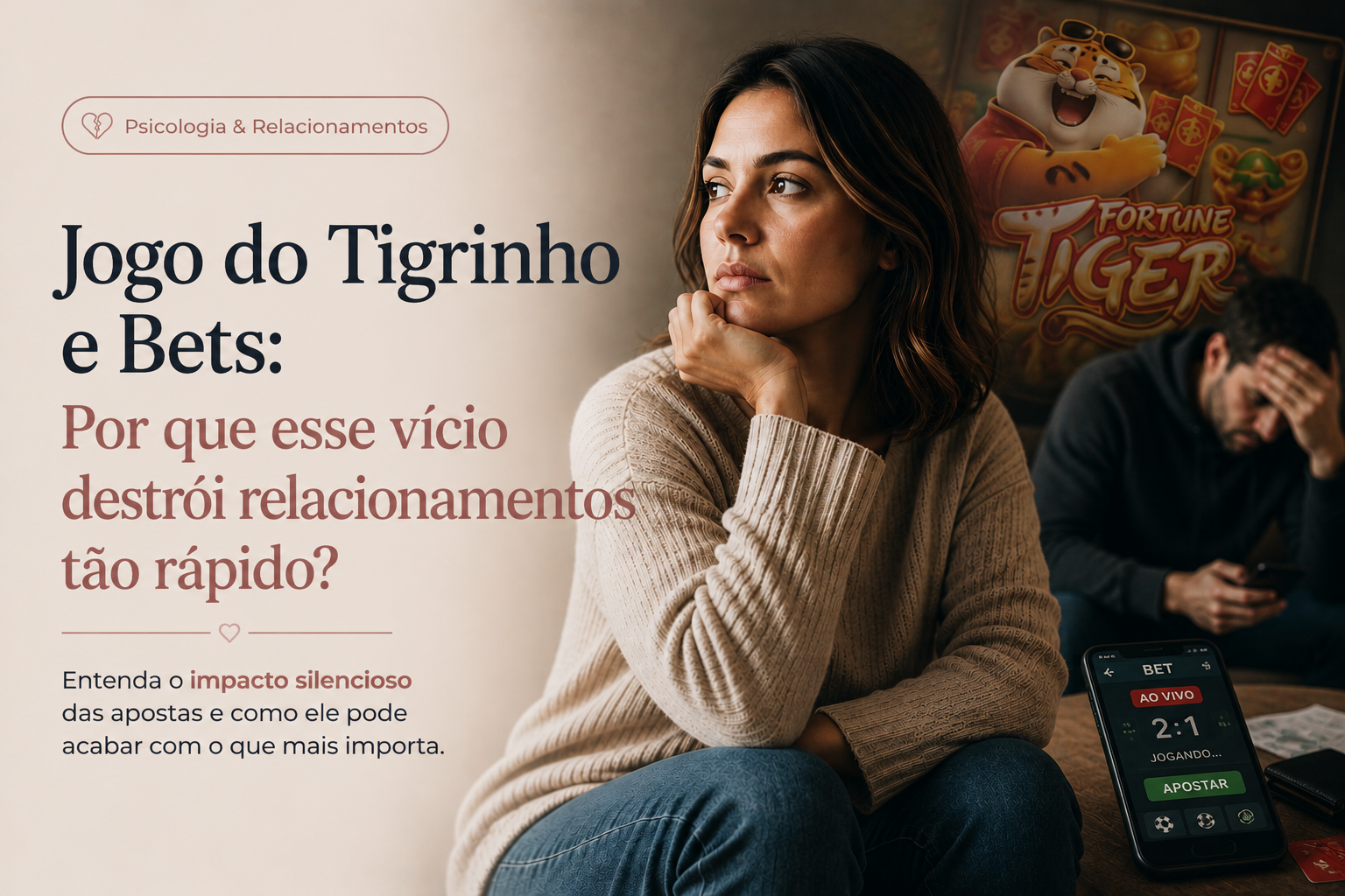 Jogo do Tigrinho e Bets: Por que esse vício destrói relacionamentos tão rápido?